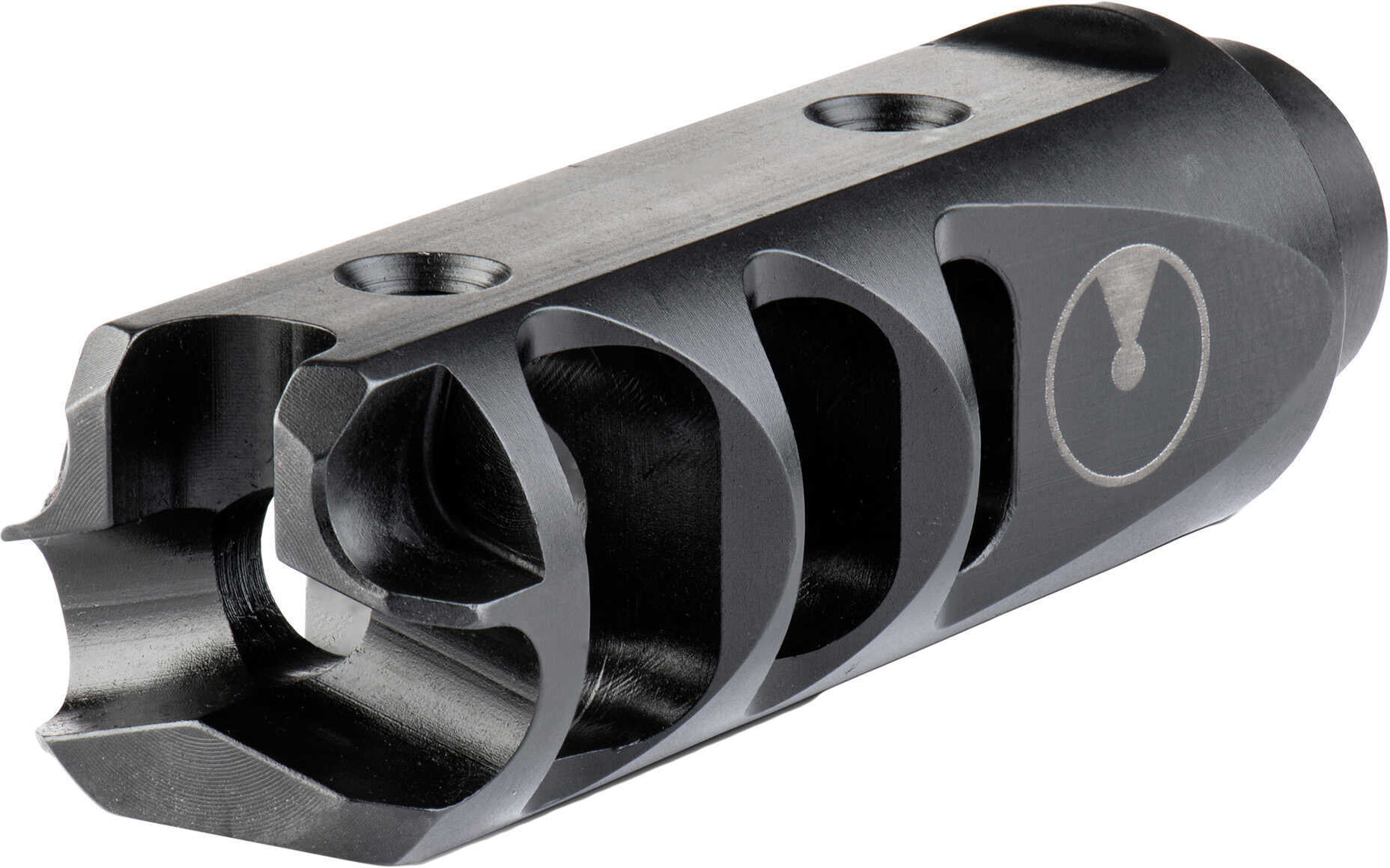 Ultradyne Mercury Muzzle Brake, AR15, 1/2"-28 Stainless Steel, Melonite Black