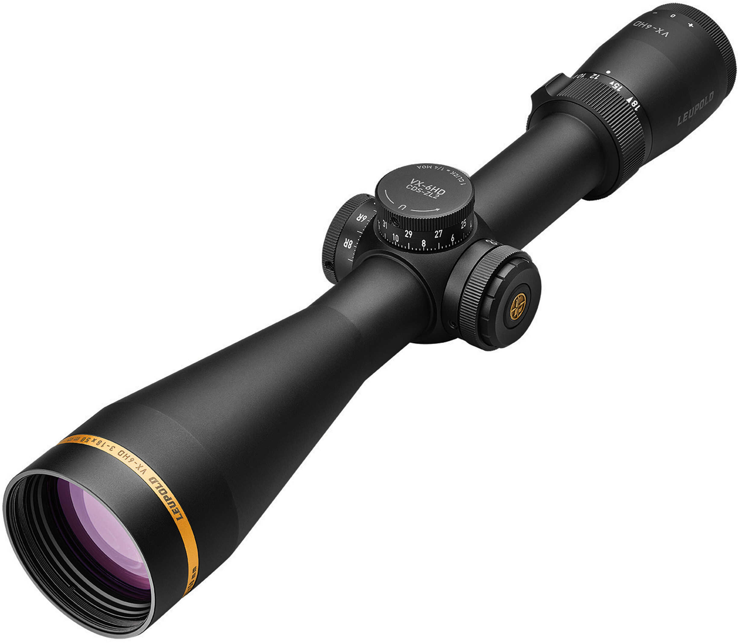 Leupold VX-6HD Rifle Scope 3-18X50mm CDS-ZL2 30mm Side Focus Illuminated TMOA Reticle Matte Finish 171576