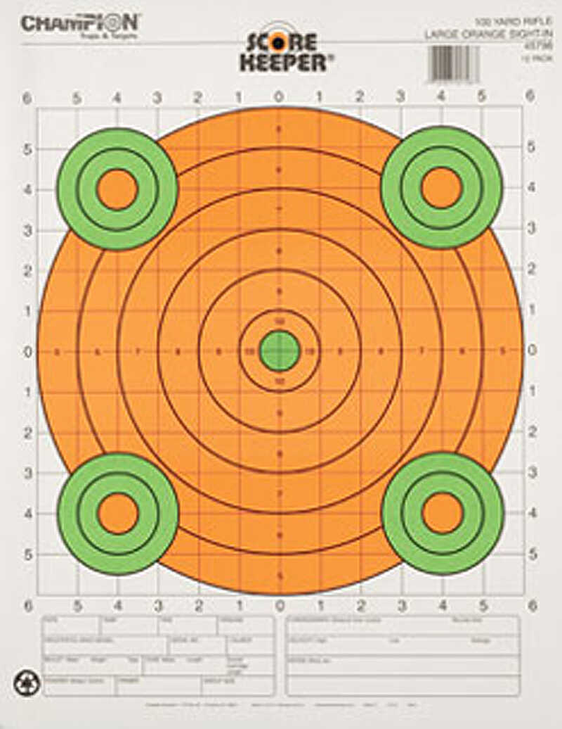 Champion Traps and Targets 100 Yard Sight In Large Orange (Per 12) 45796