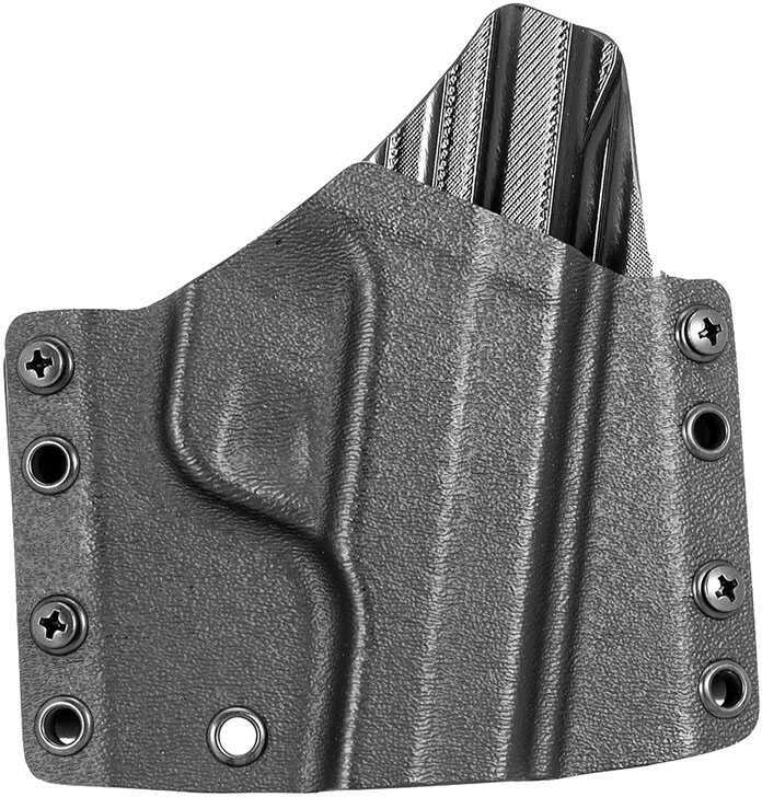 Mission First Tactical OWB Holster Fits S&W Bodyguard Right Hand Black Boltaron Standard Belt Loops 1.75" HSWBG380OWB-BL