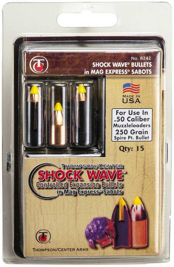 Thompson/Center Arms Sabots 50 Caliber Shock Wave Bullet 250 Grains