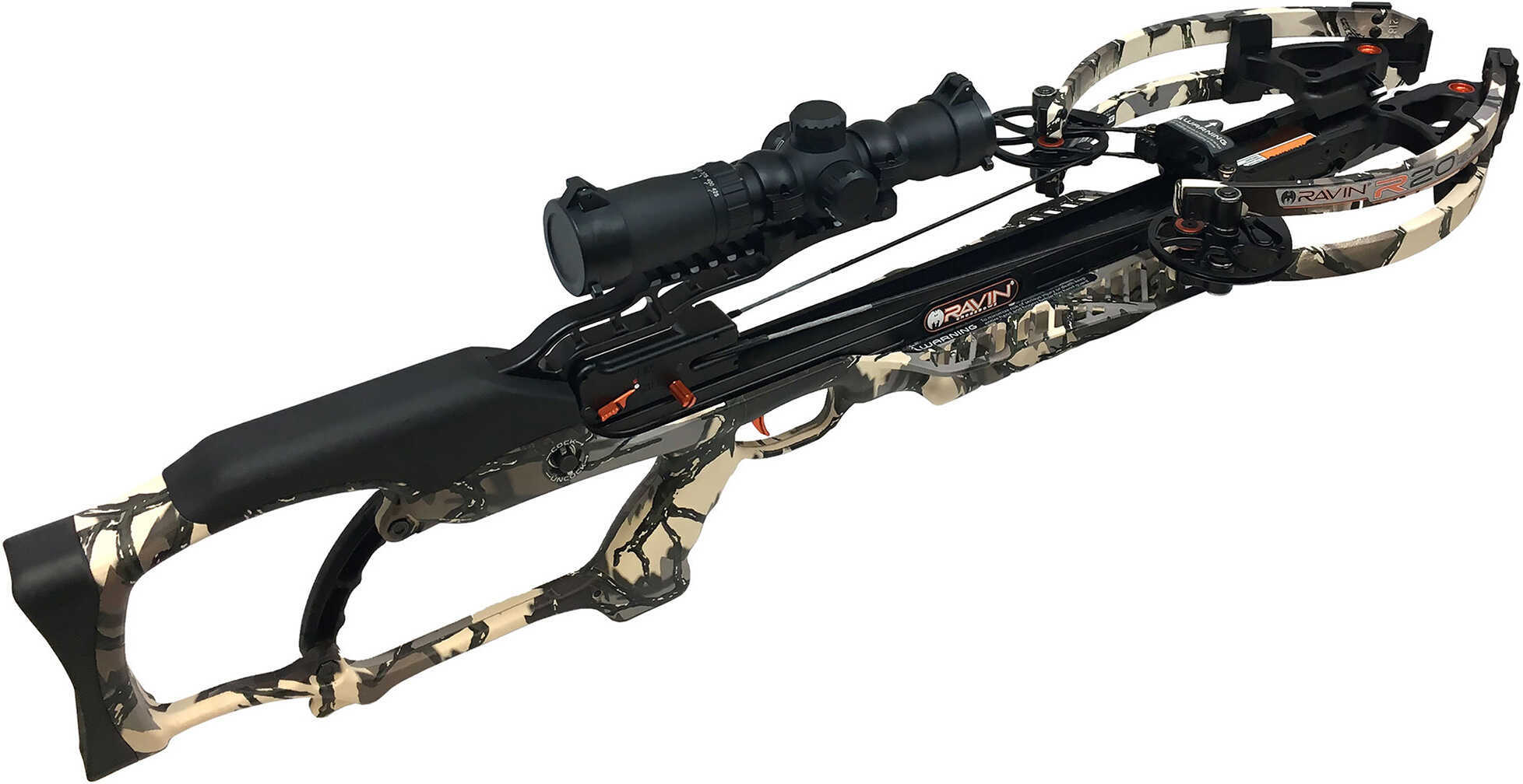 Ravin Crossbows R20 Package with Illuminated 1.5-5x32mm Scope Predator Camouflage
