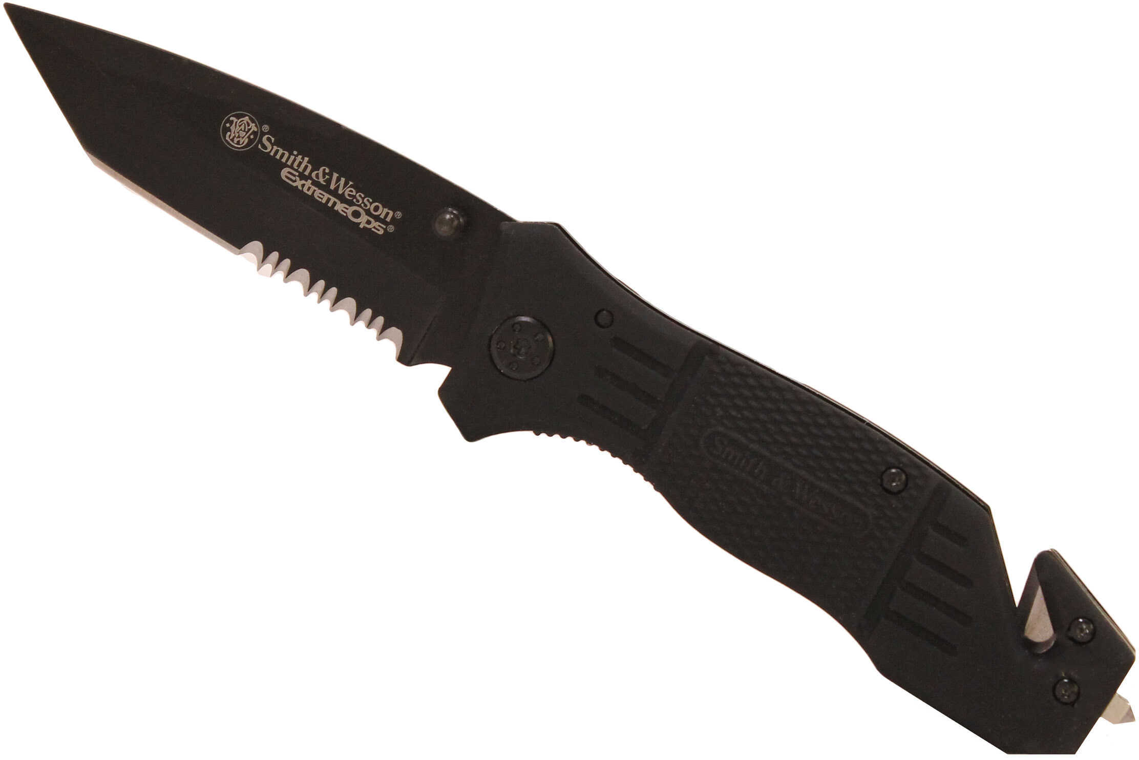 Smith & Wesson Extreme Ops Black Knife Rubber Alum Handle SWFR2S