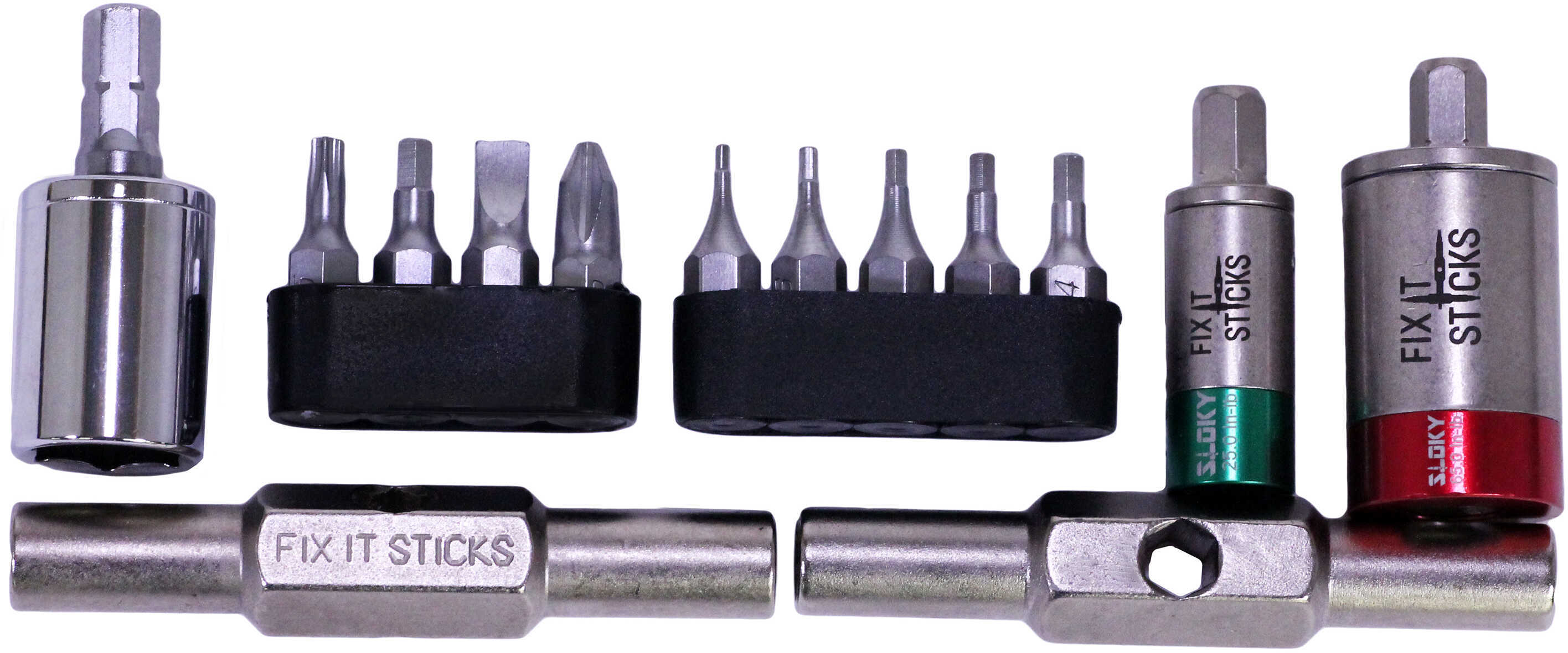 Leupold Fix-It Sticks Tactical Kit Hex/Torx/PhilipsFlat Bits 1/4"-1/2" Socket Mount Adapter 25in-lb & 65in-lb Torque Lim