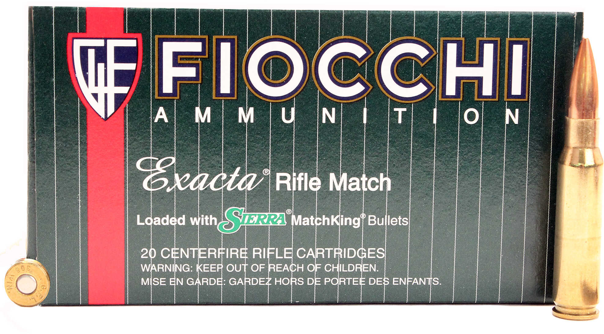 308 Winchester 20 Rounds Ammunition Fiocchi Ammo 175 Grain Hollow Point Boat Tail