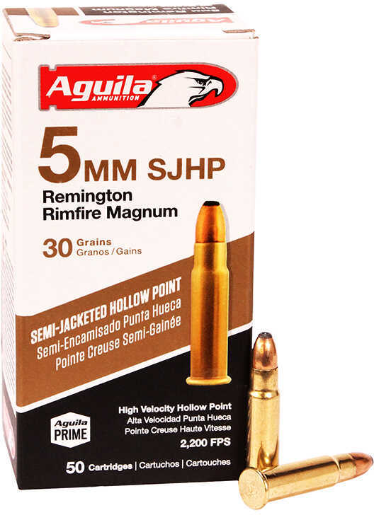 5mm Remington 50 Rounds Ammunition Aguila 30 Grain Jacketed Hollow Point