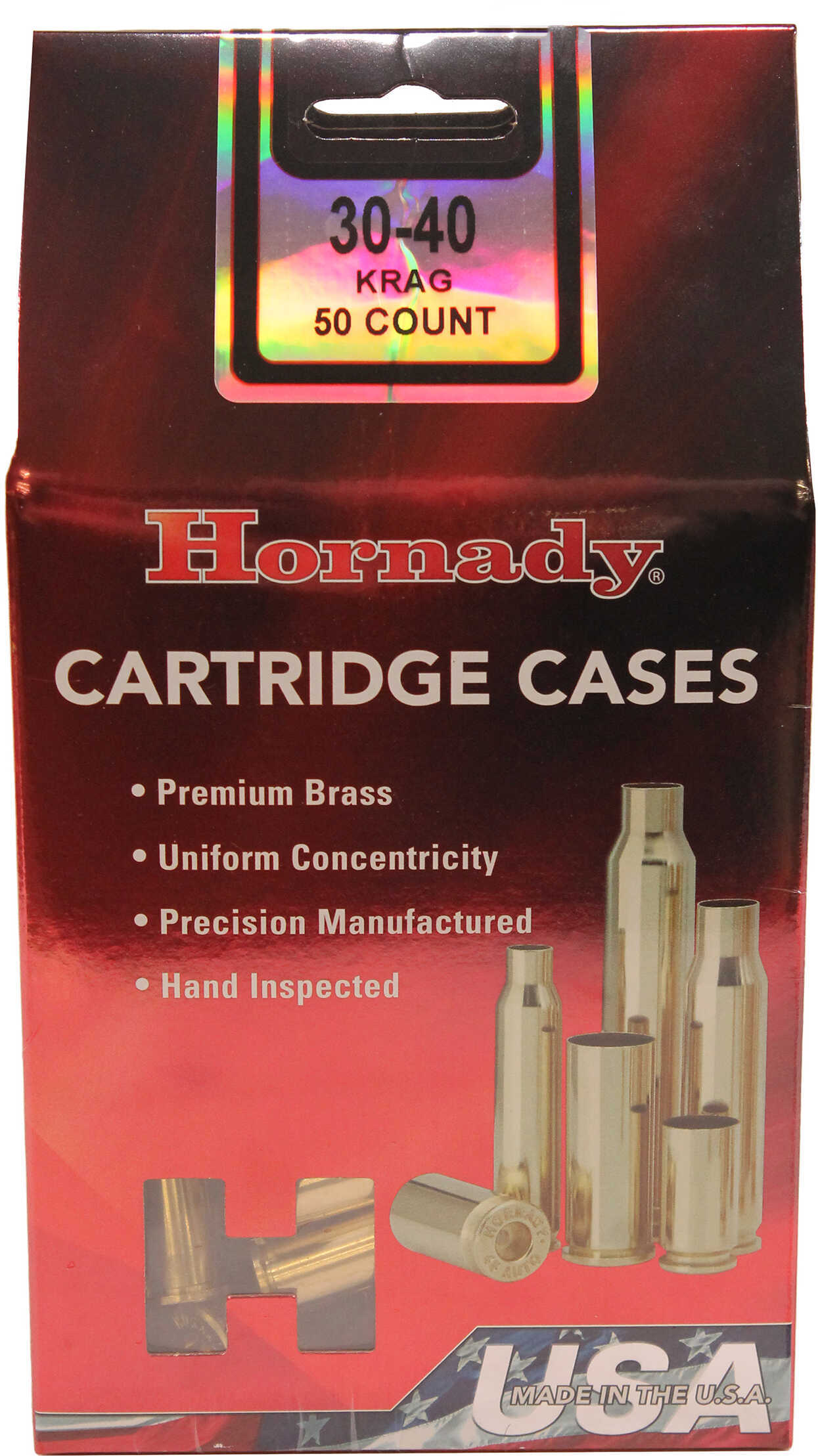 Hornady Unprimed Brass .30-40 Krag, Per 50 Md: 86627