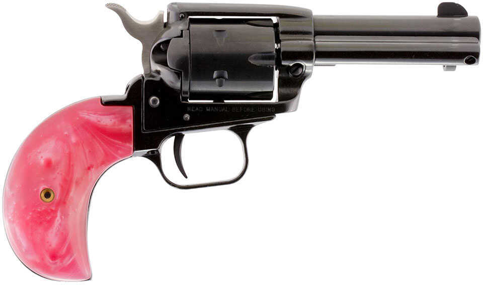 Heritage Rough Rider Revolver 22 Long Rifle / 22 Mag 3.50" Barrel Blued Finish Pink Bird Head Grip