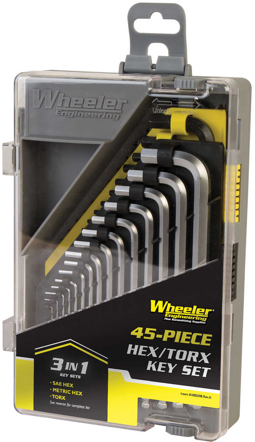 Wheeler 45 Piece SAE/Metric Hex And Torx Key Set