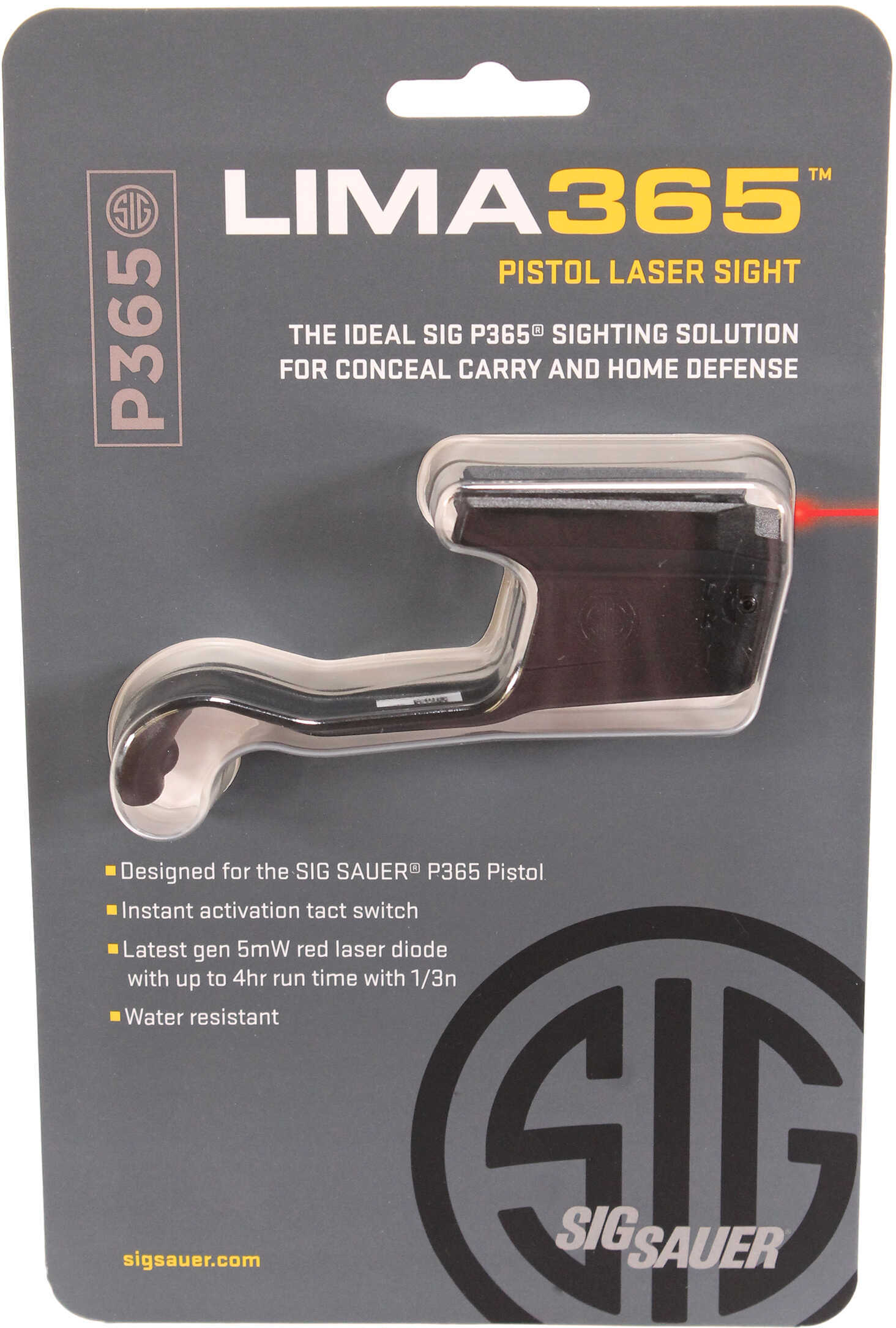 Sig Sauer LIMA365 Laser Sight P365 Compact Red Black