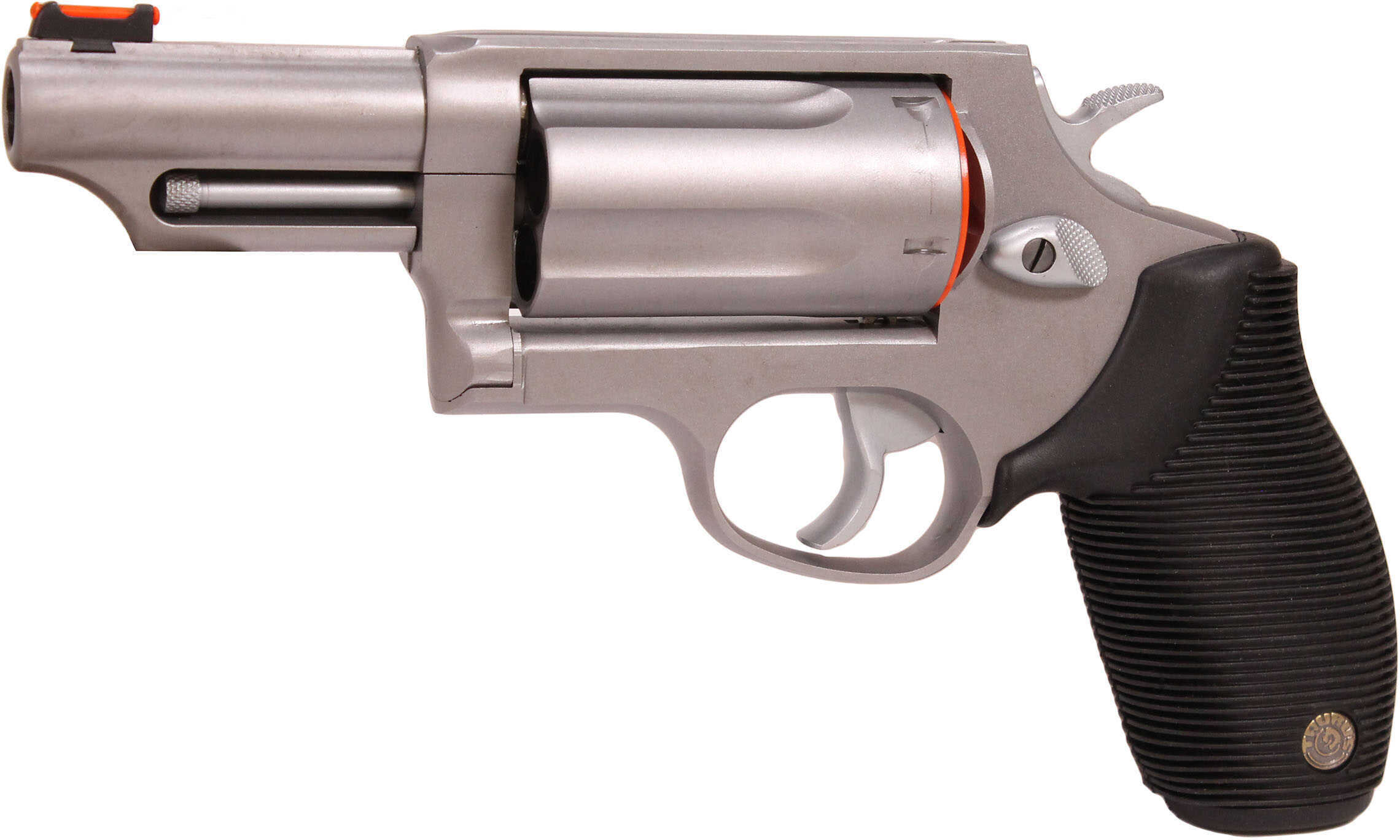 Taurus Judge 45 Colt / 410 Gauge 5 Round 3" Barrel Matte Stainless Steel Finish Black Rubber Grip Fiber Optic Front Sight