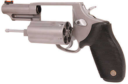 Taurus Judge 45 Colt / 410 Gauge 5 Round 3" Barrel Matte Stainless Steel Finish Black Rubber Grip Fiber Optic Front Sight