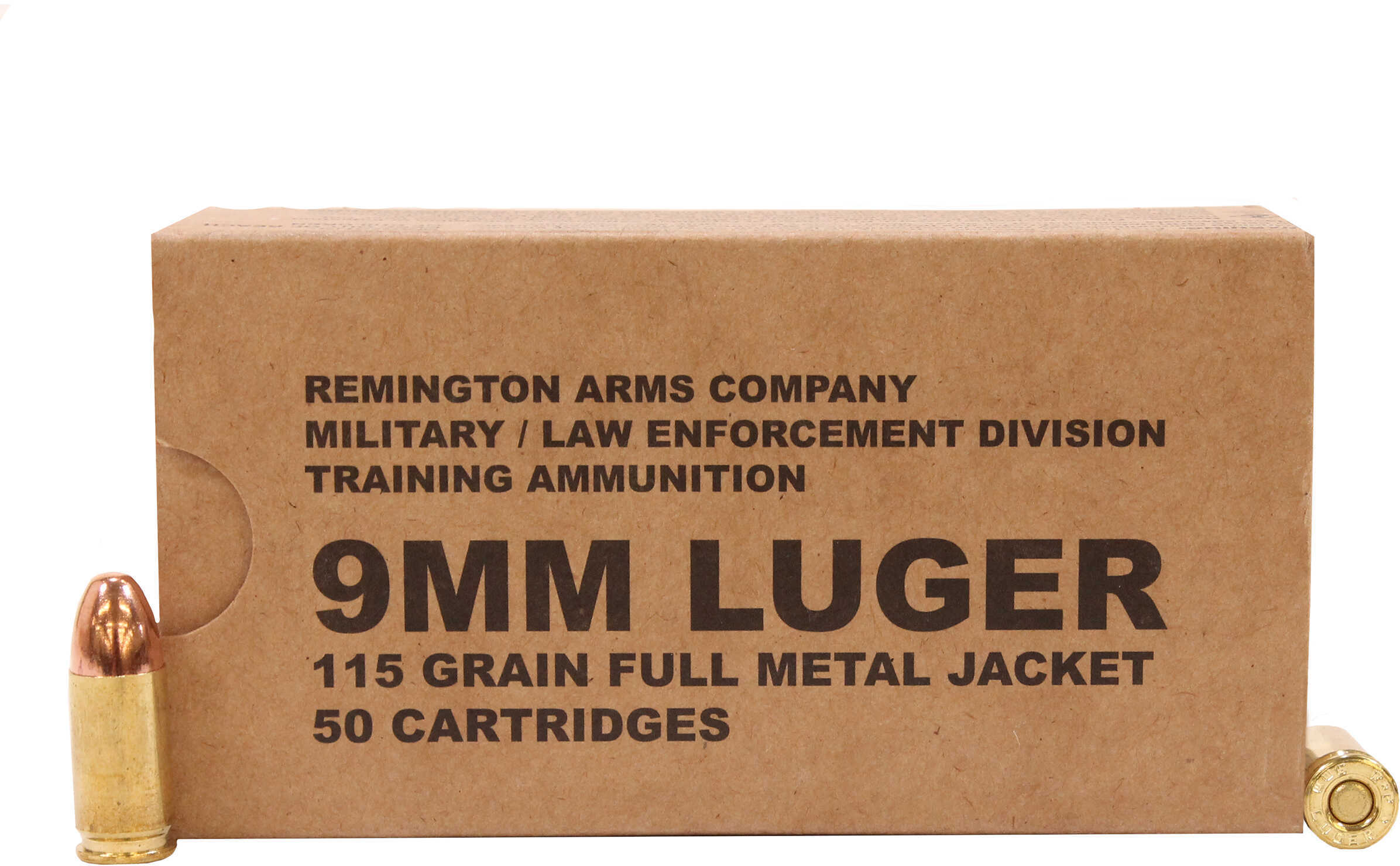 9mm Luger 50 Rounds Ammunition Remington 115 Grain Full Metal Jacket