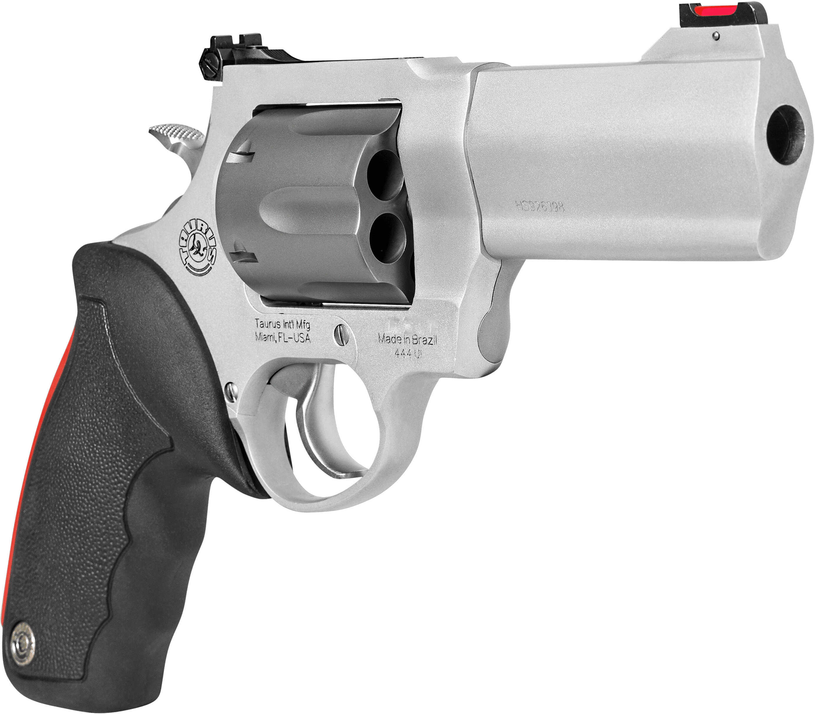 Taurus M444 Raging Bull 44 Magnum Ultra Light 4" Barrel 6 Round Adjustable Sight Stainless Steel Revolver 2444049ULT
