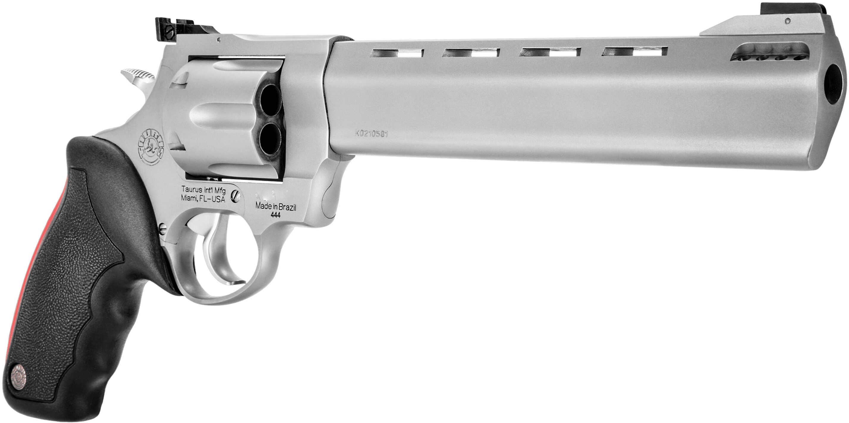 Taurus M444 Raging Bull Revolver 44 Magnum 8 3/8" Barrel 6 Round Adjustable Sight Stainless Steel 2444089