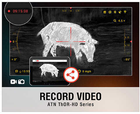 ATN ThOR-HD 640 Thermal Rifle Scope 5-50X100mm 640X480 Different Reticles with Choice of Color:Red/Green/Blue/