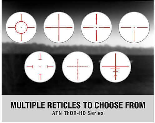 ATN ThOR-HD 640 Thermal Rifle Scope 5-50X100mm 640X480 Different Reticles with Choice of Color:Red/Green/Blue/