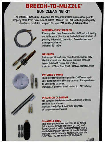 Otis Technologies Patriot .223 Caliber Rifle Cleaning Kit W/ Mini Tool