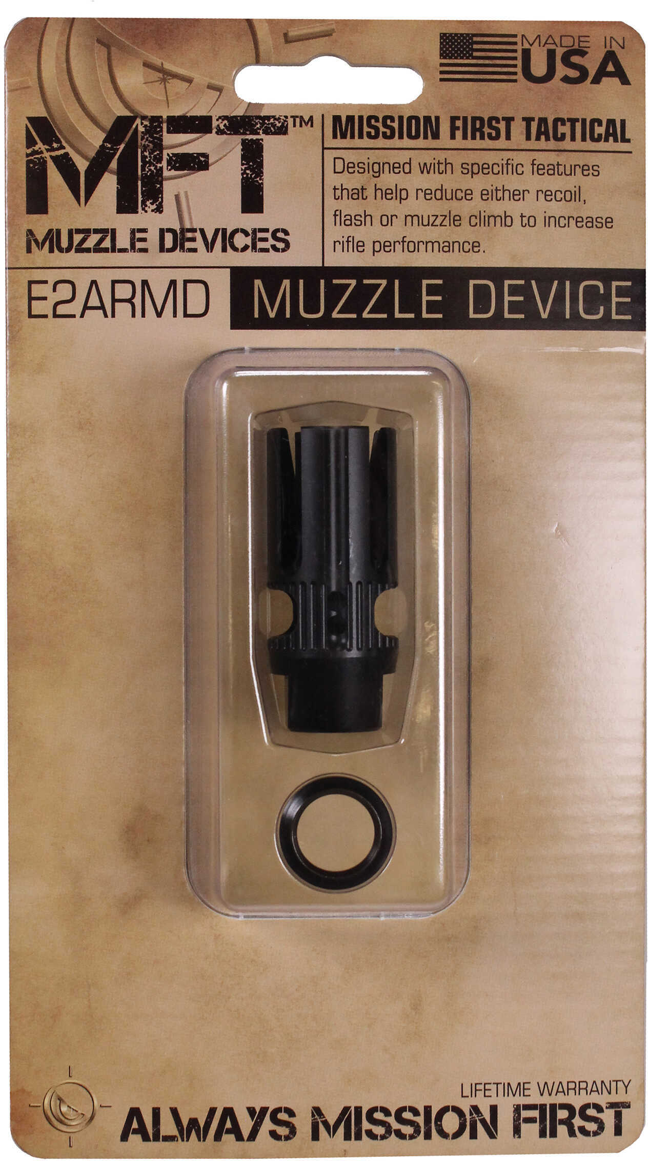 E-VolV AR15 Muzzle Device 4 Prng Side Port, Black
