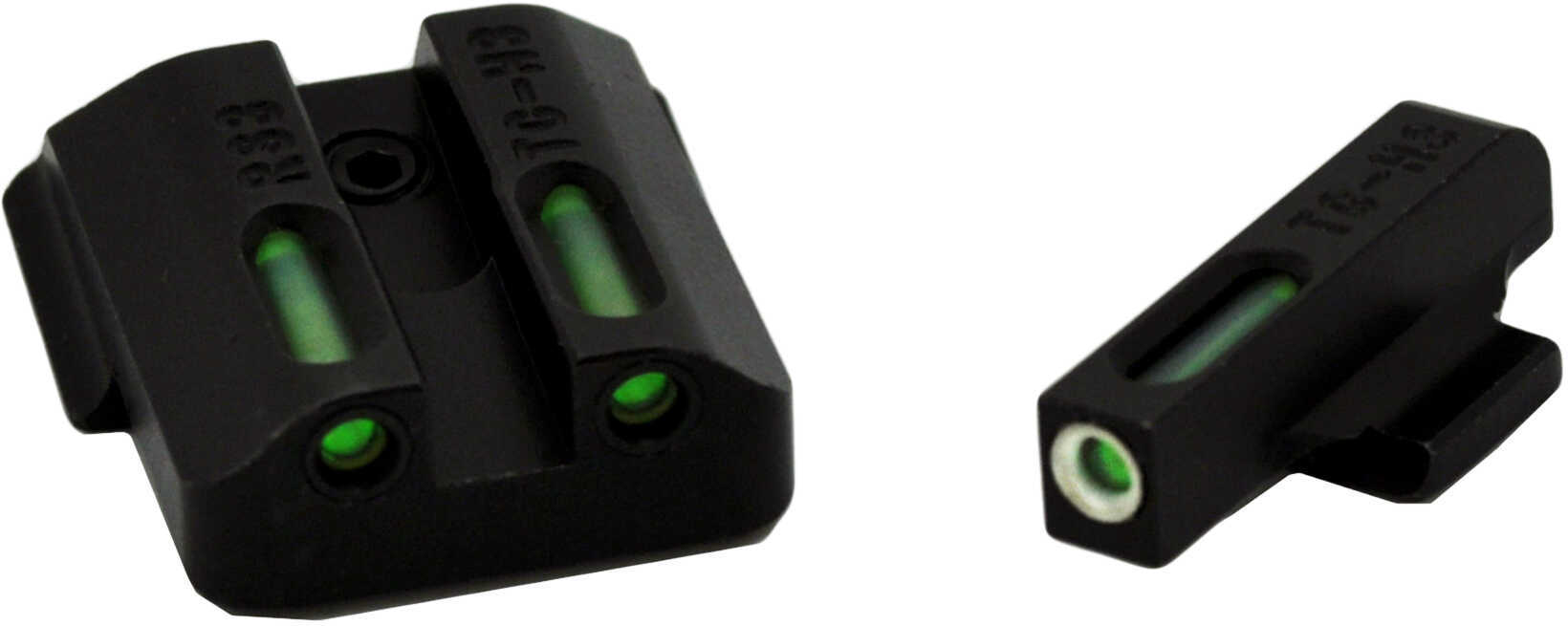 Truglo TFX Sight Set For Ruger American Pistols Front/Rear Green Fortress Finish Md: TG13RS3A