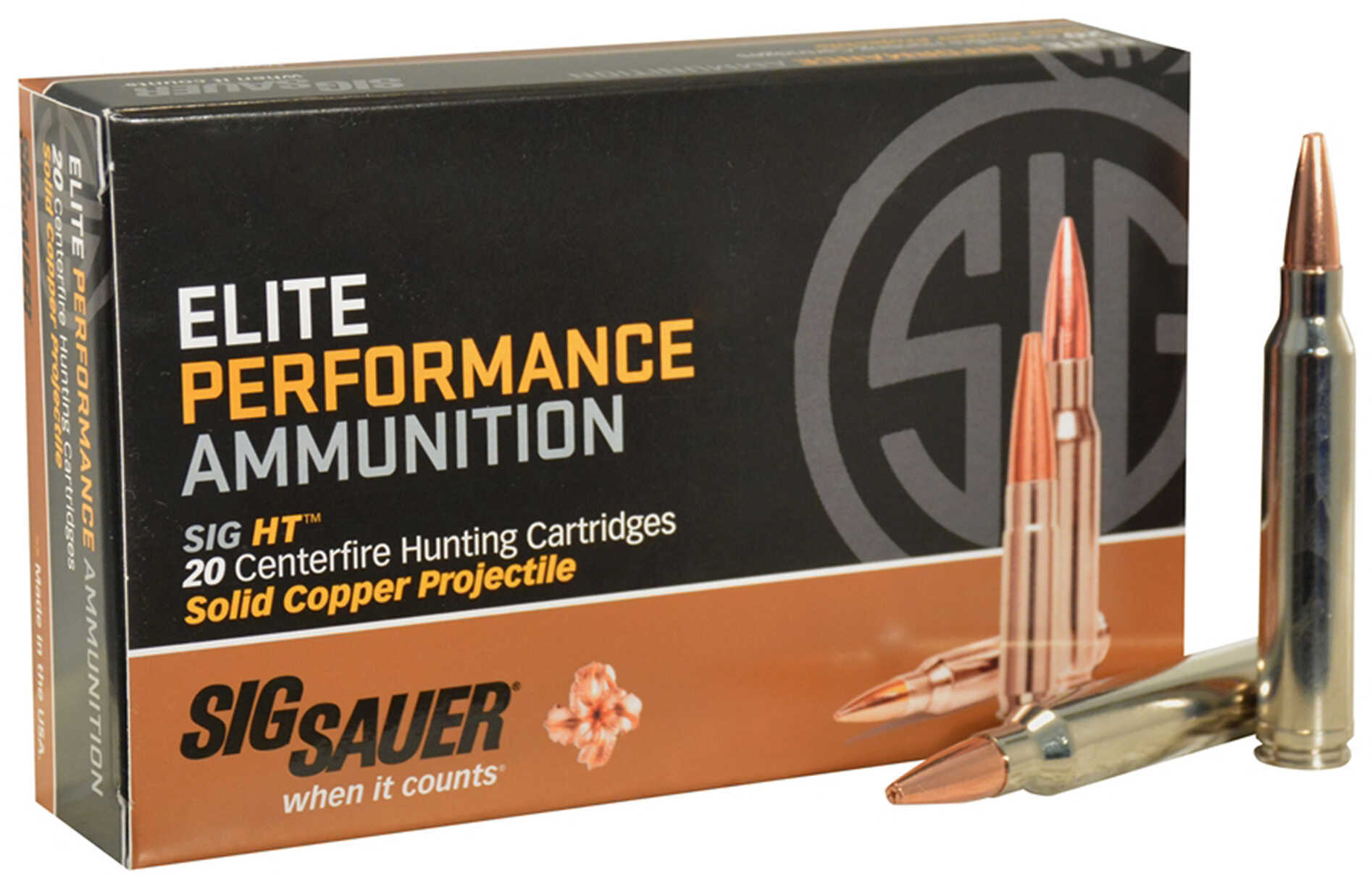 300 Winchester Magnum 20 Rounds Ammunition Sig Sauer 165 Grain Lead Free