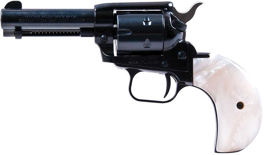 Heritage Rough Rider Revolver 22 LR / Mag 3.75" Barrel Blued Finish With White Simulated Pearl Grip RR22MB3BHPRL