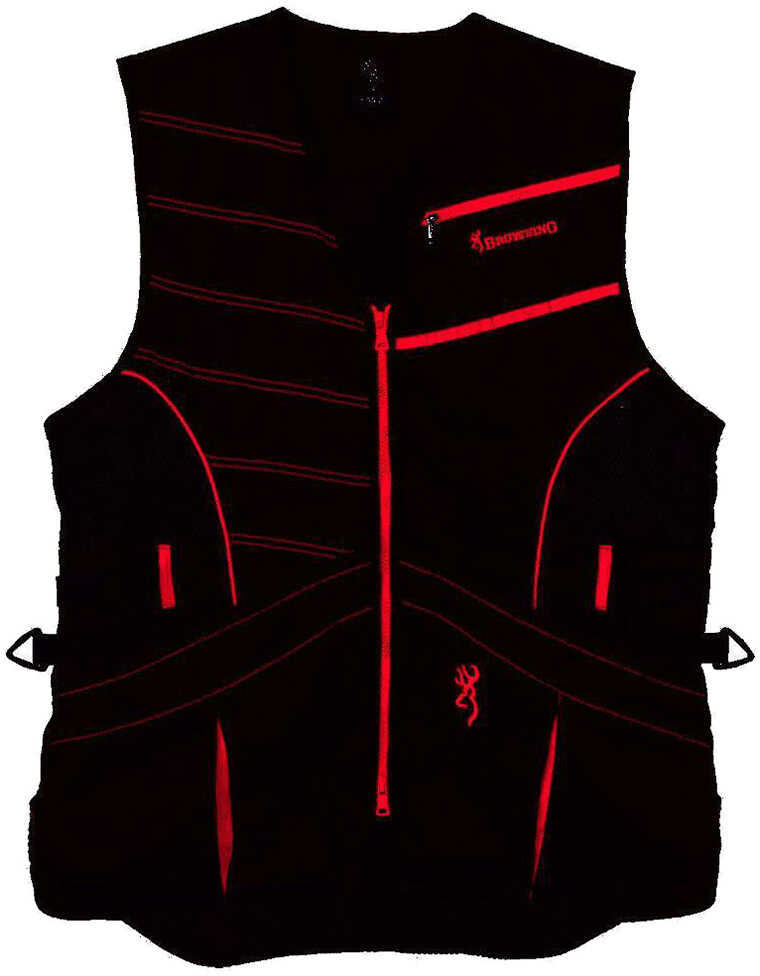 Browning Ace Shooting Vest R-Hand Large Black/Red Trim