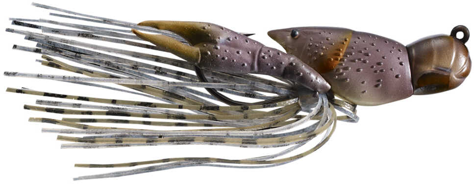 LiveTarget Hollow Body Craw Jig 1 1/2" Length 3/8 oz Variable Depth Gray/Brown Package of