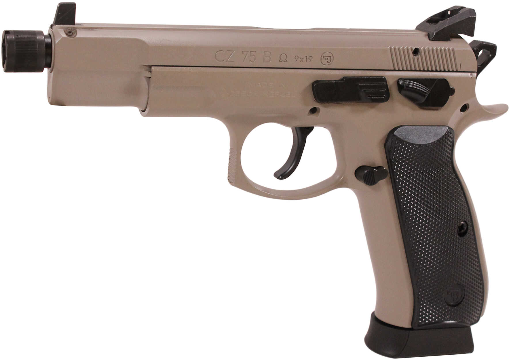 CZ-USA 75B Omega 9mm Luger Semi Auto Handgun 5.11" Threaded Barrel 18 Rounds Urban Grey