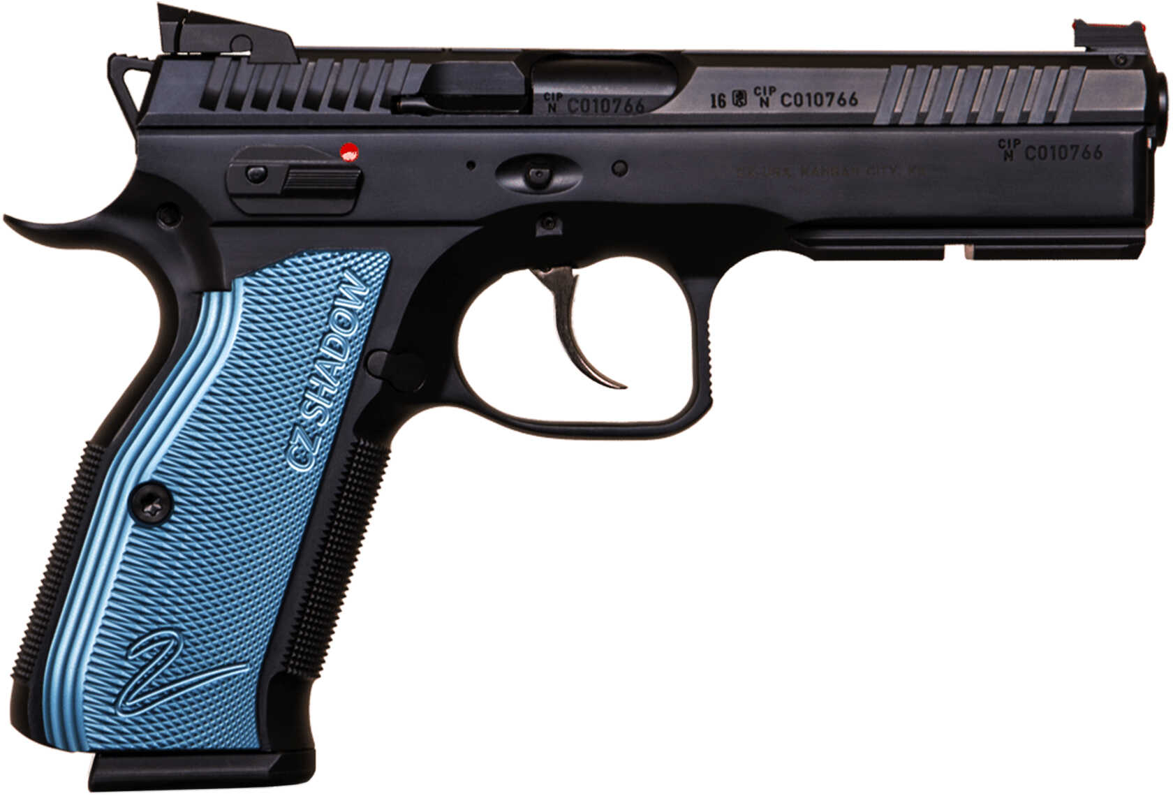 CZ Shadow 2 Black & Blue 9mm Pistol 91257 17 Rounds