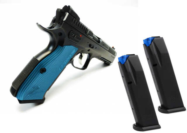 CZ Shadow 2 Black & Blue 9mm Pistol 91257 17 Rounds