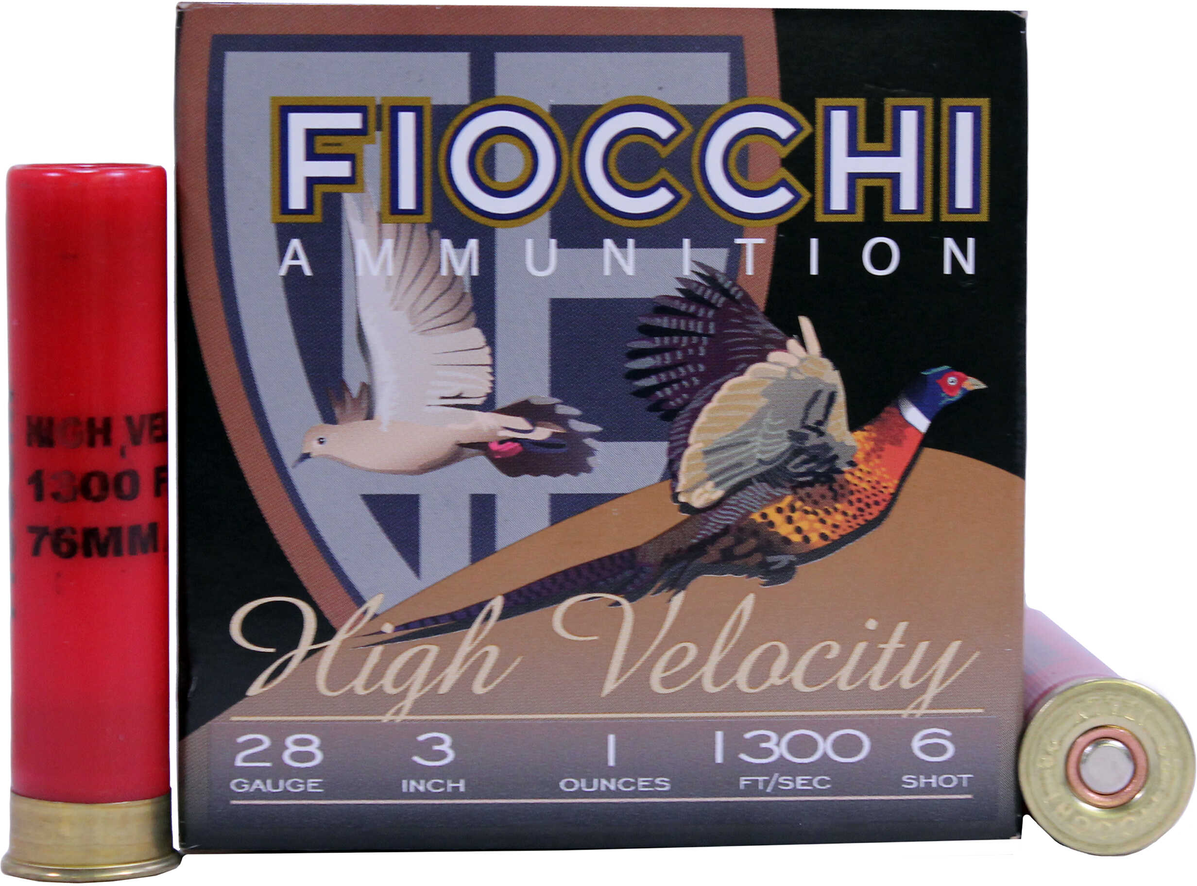 28 Gauge 25 Rounds Ammunition Fiocchi Ammo 3" 1 oz Lead #6