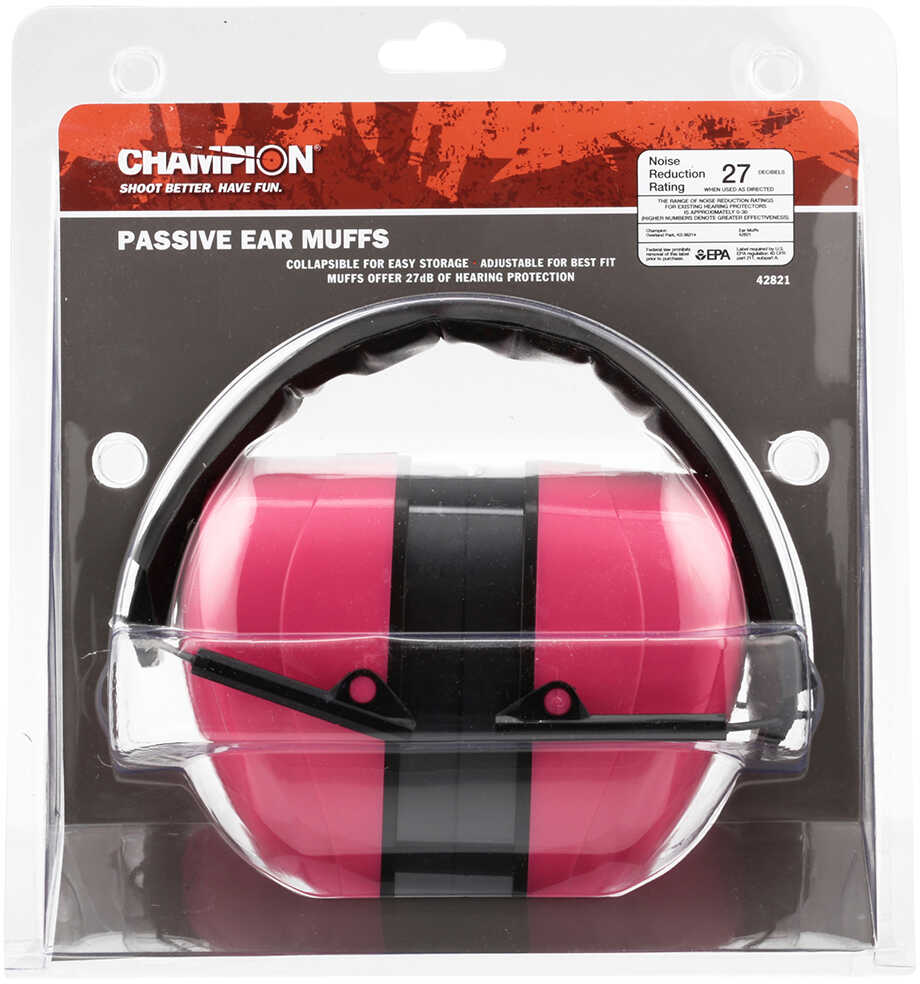 Champion Traps & Targets Passive Earmuff Pink NRR 27 42821