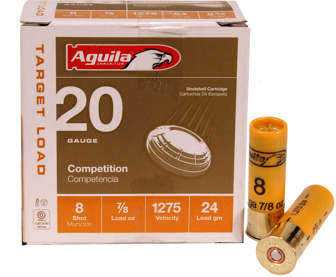 20 Gauge 25 Rounds Ammunition Aguila 2 3/4" 7/8 oz Target #8