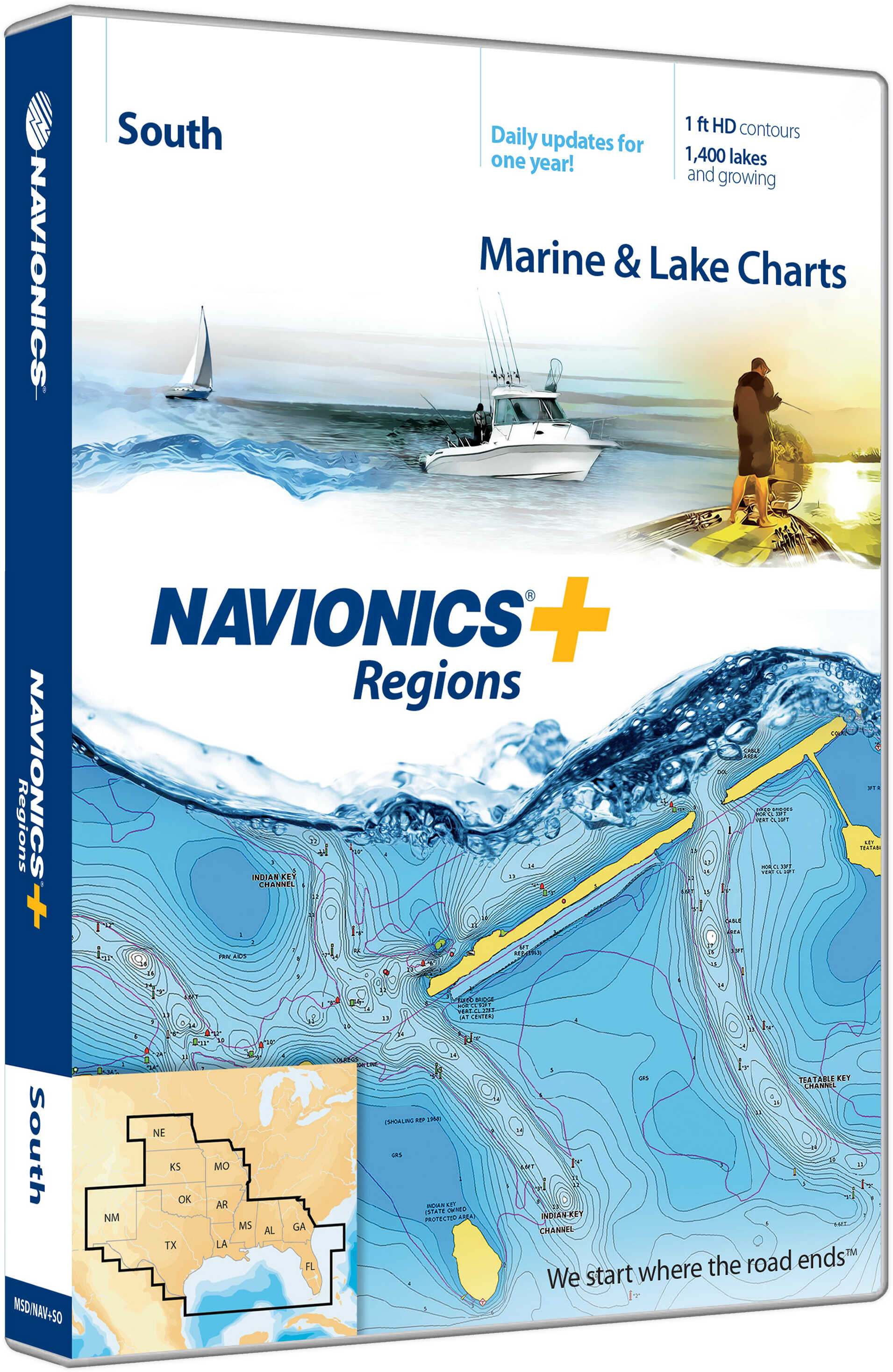 Navionics Plus Chart Plotter South Md: MSD/NAV+SO