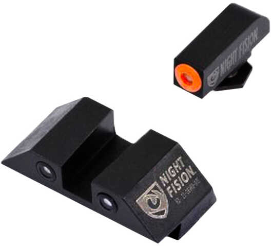 Night Fision Perfect Dot Sight Set for Glock 17/17L/19/22-28/31-35/37-39 Orange Front Square Black Rear with Green