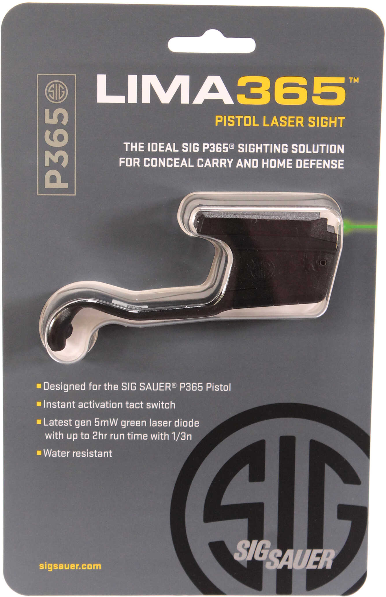 Sig Lima365 Laser Sight P365 Compact Green Black