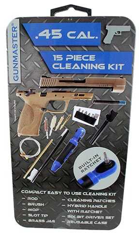DAC GUNMASTER .45 Cleaning Kit W/Ratchet Handle 15Pcs. Metal