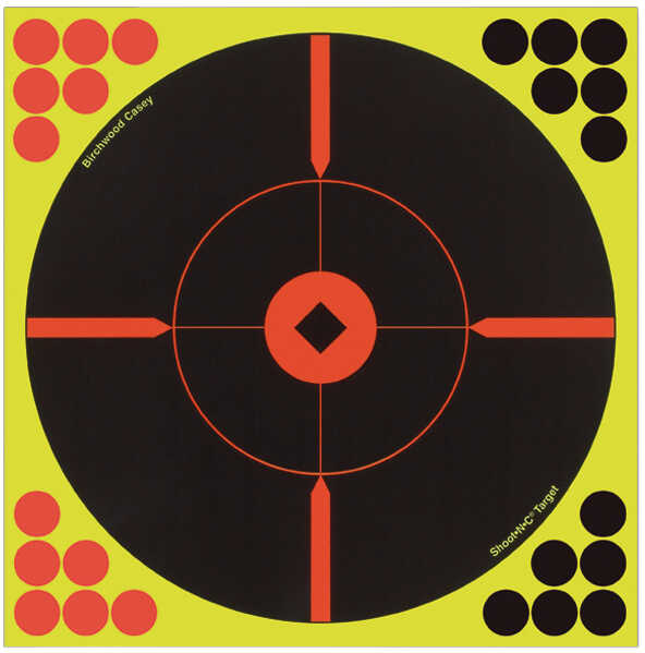 Birchwood Casey Shoot-N-C Target Round Crosshair Bullseye 12" 5 Targets 34015