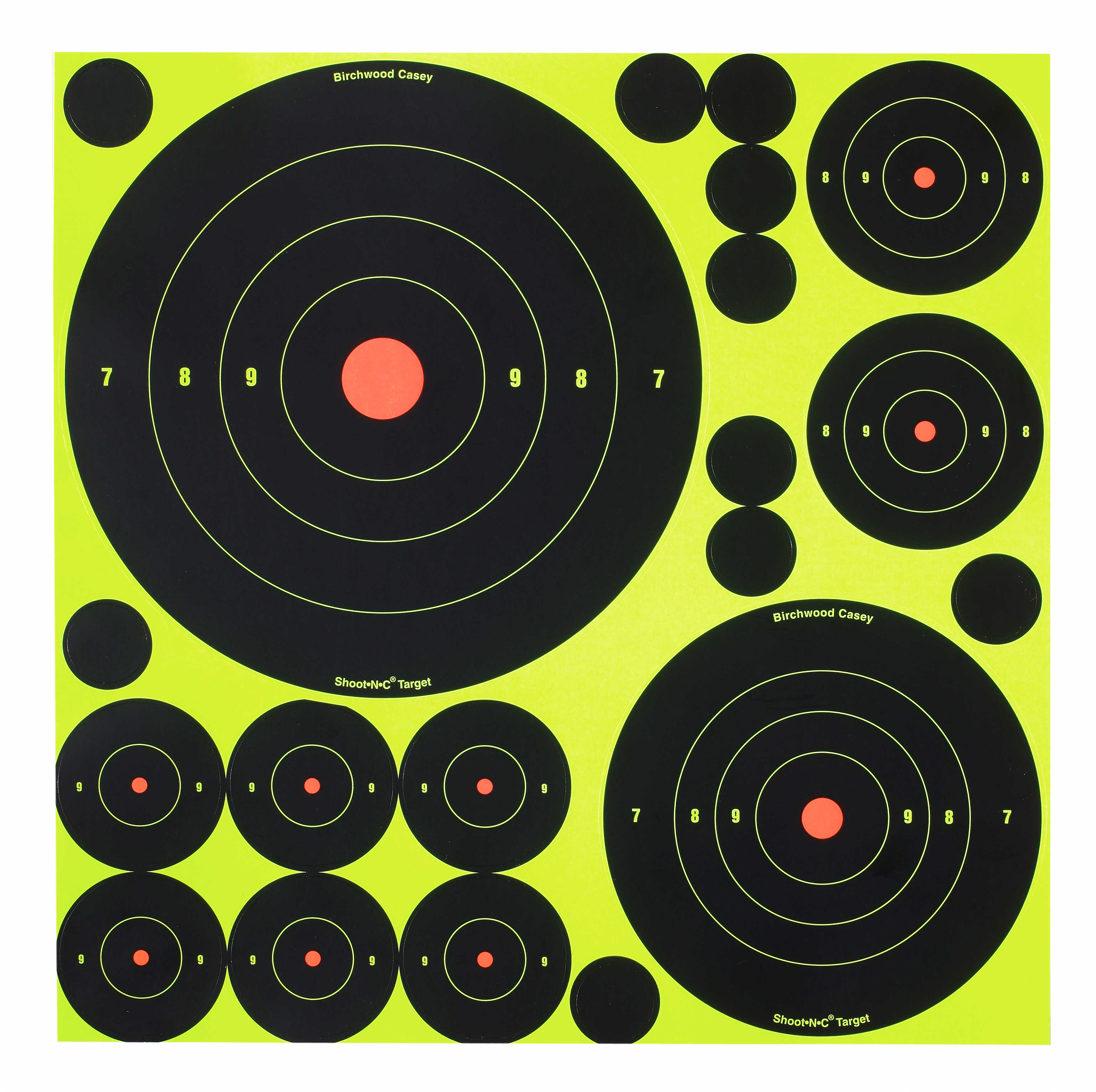 Birchwood Casey B/C Target Shoot-N-C Assorted 1"-50 2"-30 3"-10 5.5"-5 8"-5