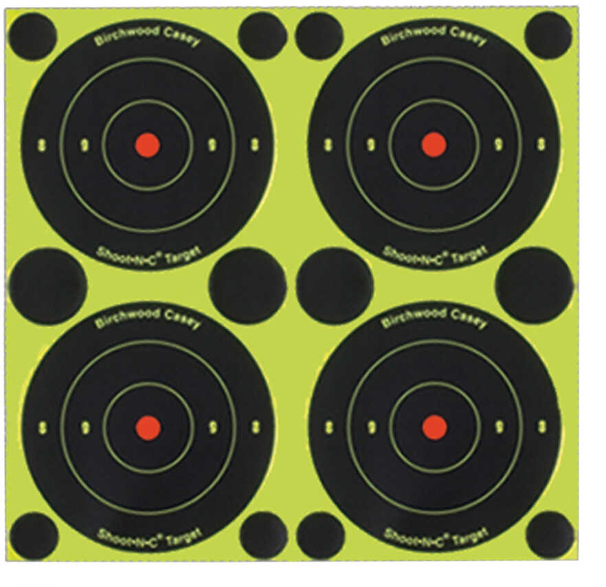 Birchwood Casey B3-90 Shoot-N-C Target 3" Round Bullseye 60/Pack 34375-90