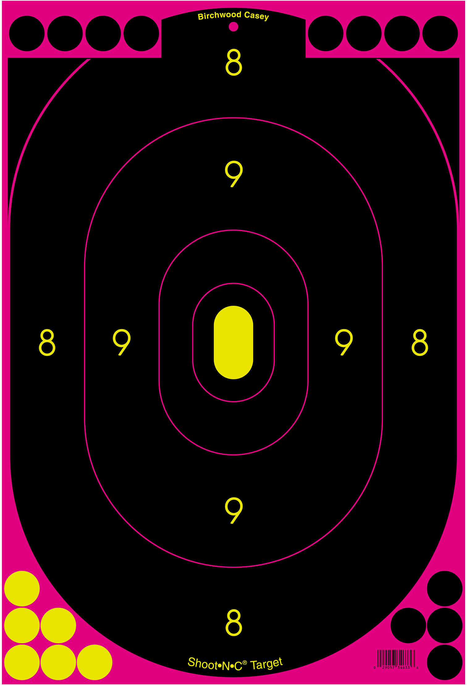 Birchwood Casey Shoot-N-C Target Silhouette Pink 12x18 5 Targets 34635