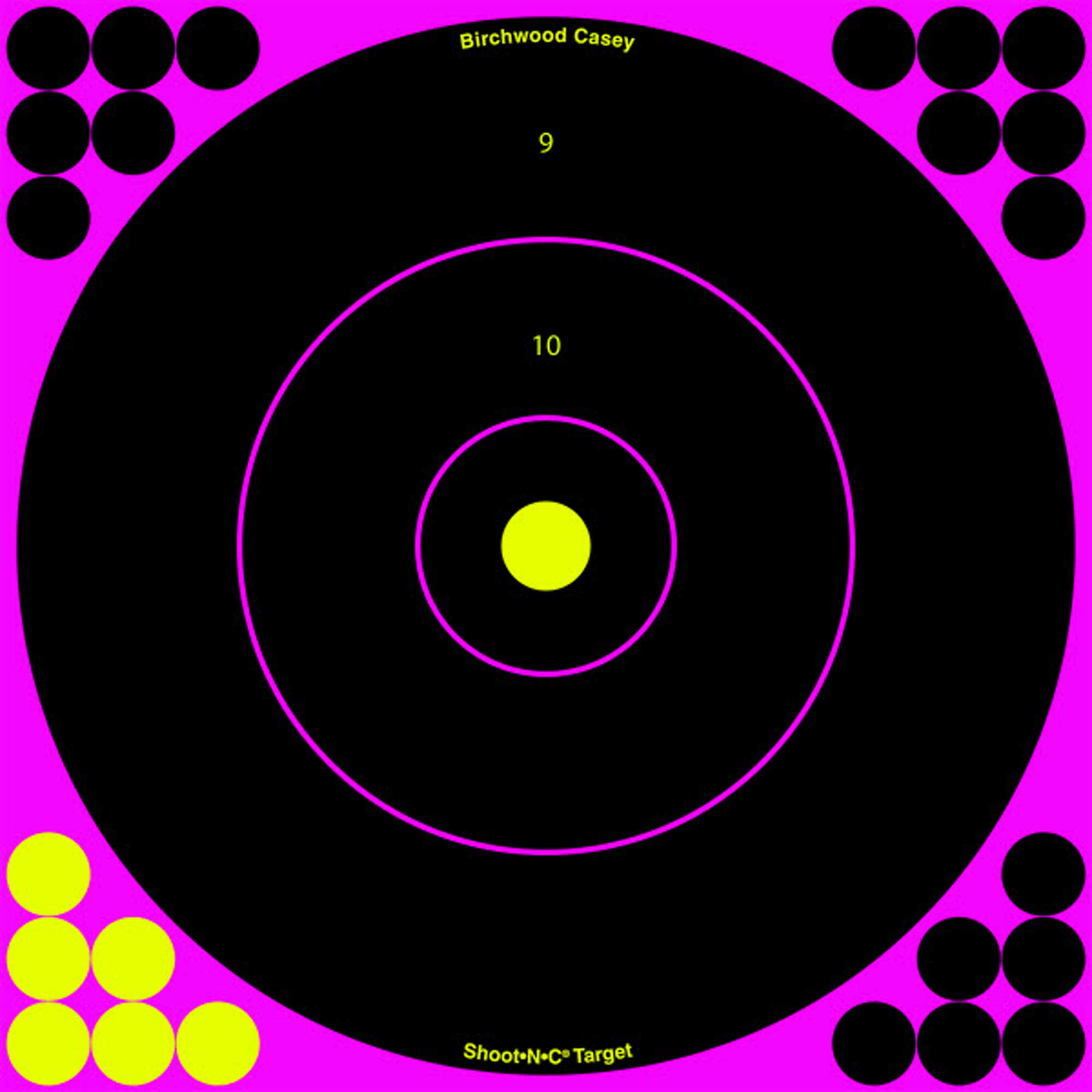 Birchwood Casey Shoot-N-C Targets: Bull's-Eye 12", Pink (Per 5) 34027