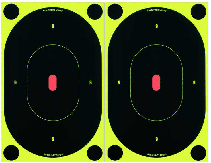 Birchwood Casey Shoot-N-C Targets: Silhouette 7" Oval (Per 12) 34710