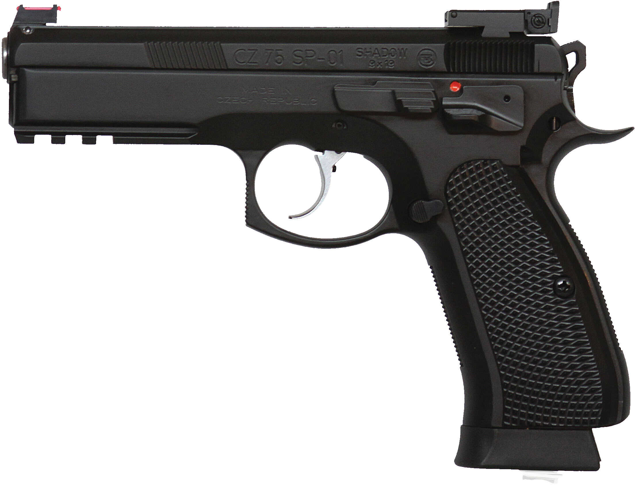 CZ 75 SP01 Shadow Custom Semi Automatic Pistol 9mm Luger Black, Three 18 Round Magazines 91760