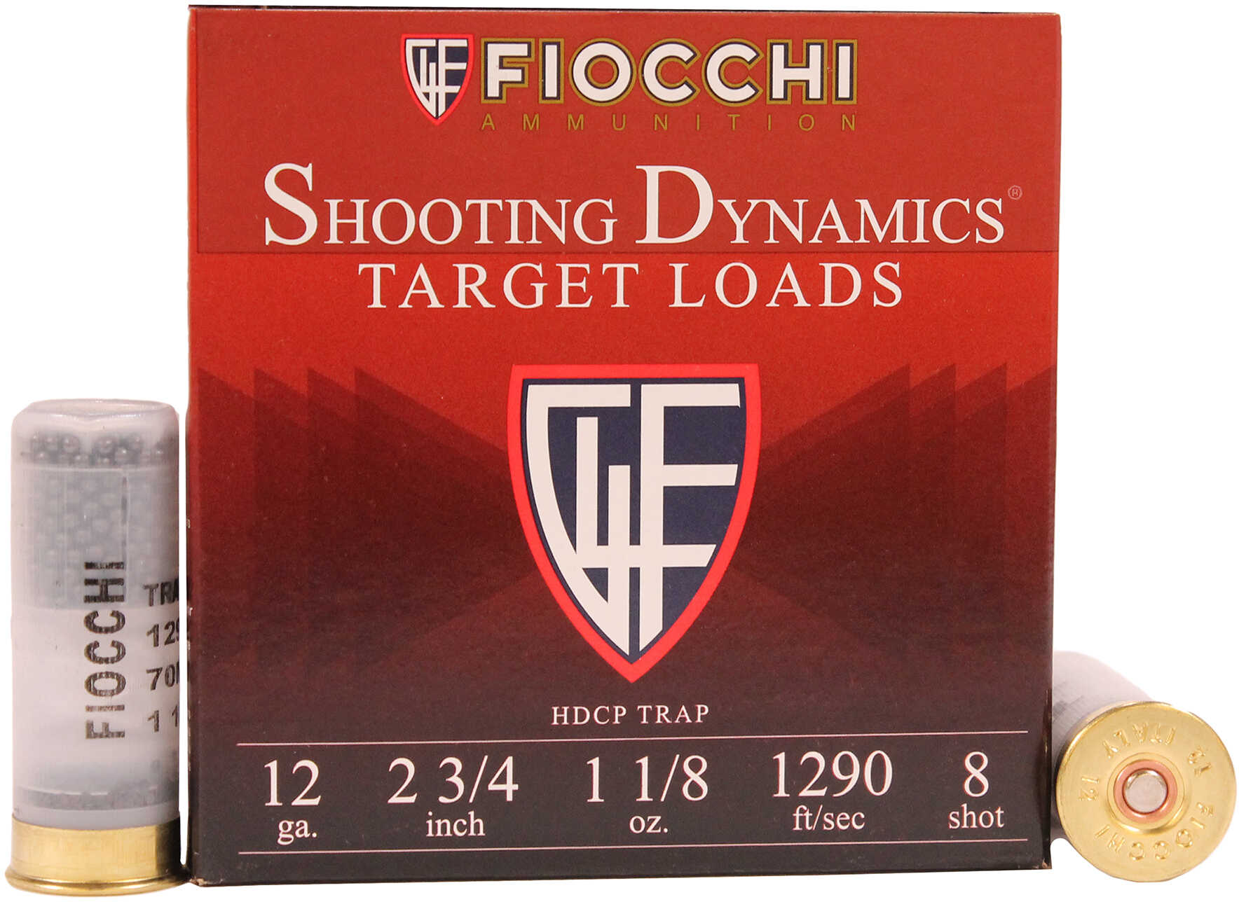 12 Gauge 25 Rounds Ammunition Fiocchi Ammo 2 3/4" 1 1/8 oz Lead #8