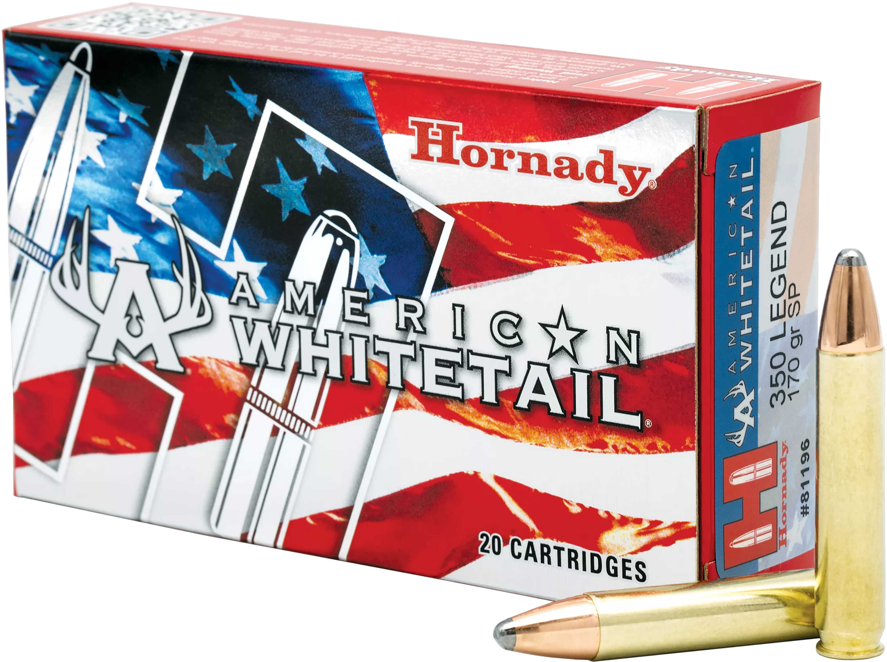 350 Legend 20 Rounds Ammunition Hornady 170 Grain Soft Point