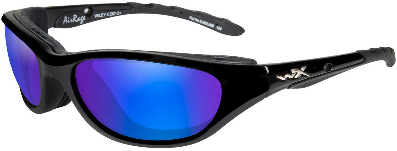 Wiley X Inc. Polarized Sunglasses Airrage Blue Mirror Green/Gold Black Md#: 698