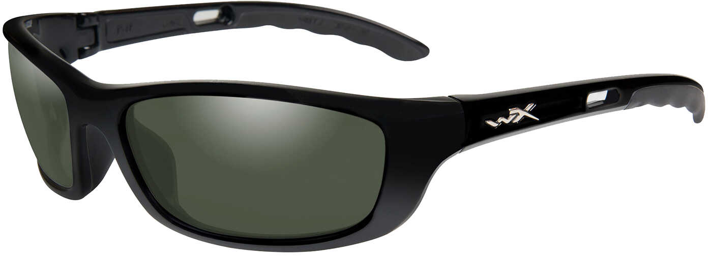 Wiley X Inc. Polarized Sunglasses P-17 Smoke Green/Gloss Black Md#: P17