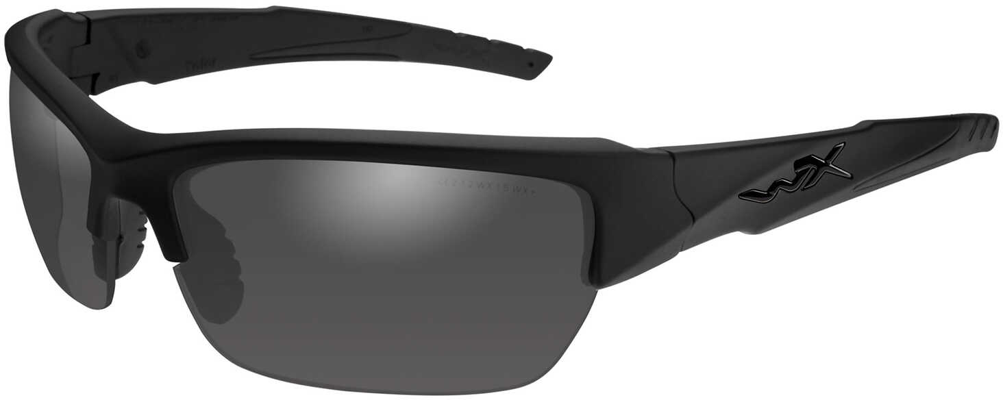 Wiley X WX Valor Sunglasses Matte Black Frame, Polarized Smoke Gray Lens